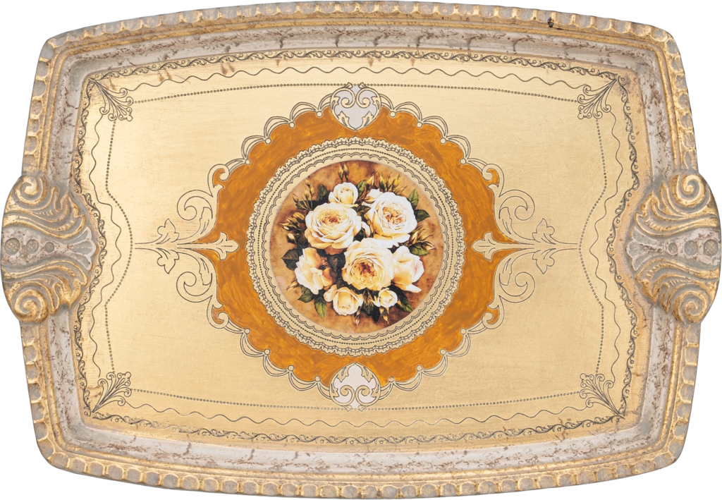 Leaf Handle Tray - Royal Family Style