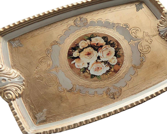 Leaf Handle Tray - Royal Family Style